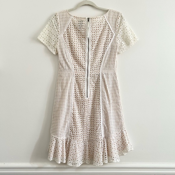 Anthropologie HD in Paris Georgia Eyelet Lace Dress in White size 4 - Picture 7 of 13